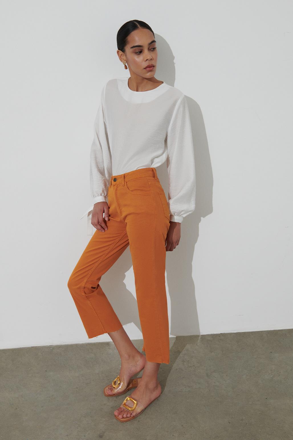 Wide Flare Jean Kiremit