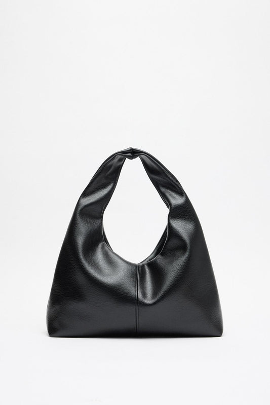 Yumuşak Dokulu Deri Tote Çanta Siyah